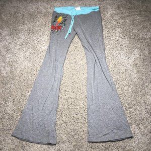 ACDC Sweatpants Womens Small Flared Leg Lightweight Rock Band Casual Loungewear